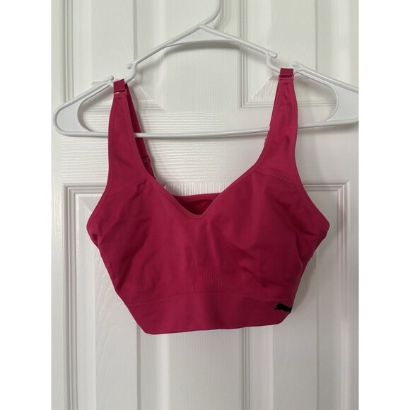 Puma Performance Womens Seamless Wireless Wirefree Sports Bra Medium Size Pink - Picture 1 of 4